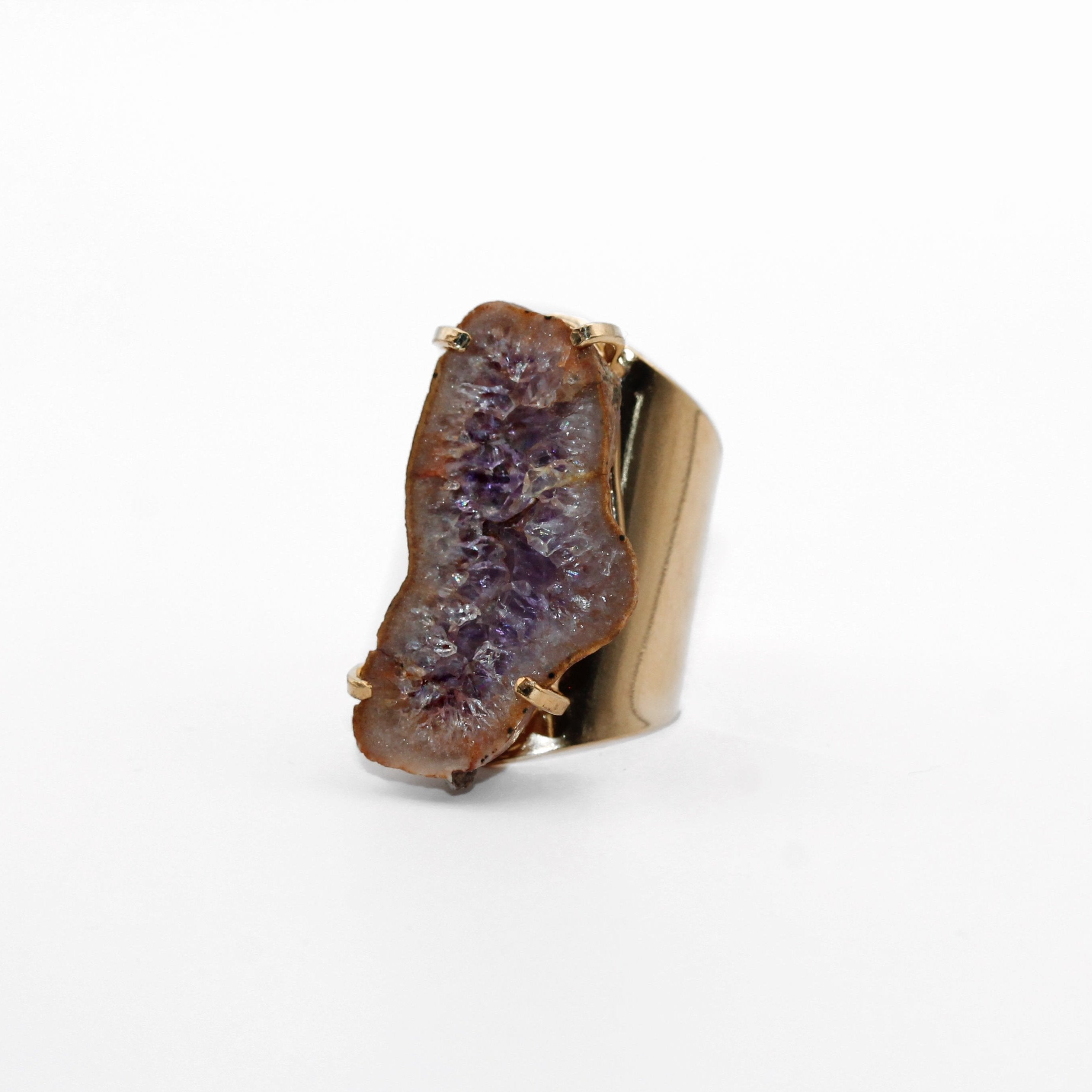 Amethyst-Scheibe Ring