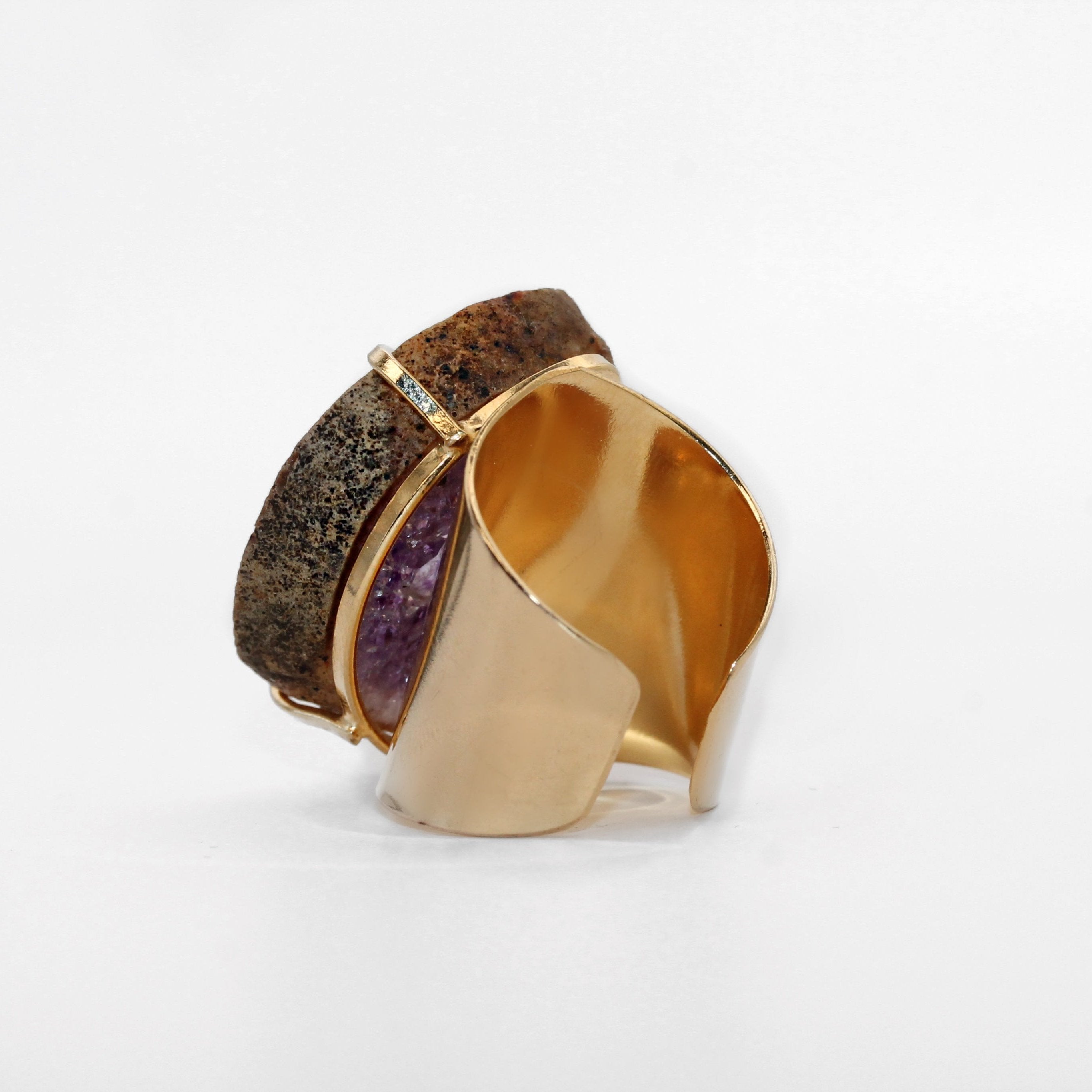 Amethyst-Scheibe Ring