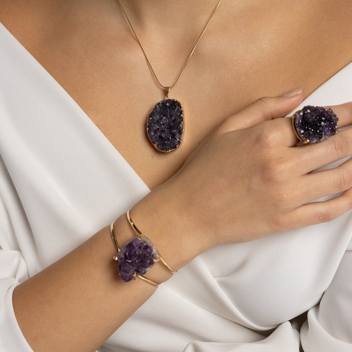 Amethyst Armband – 18K vergoldet oder versilbert, nickelfrei