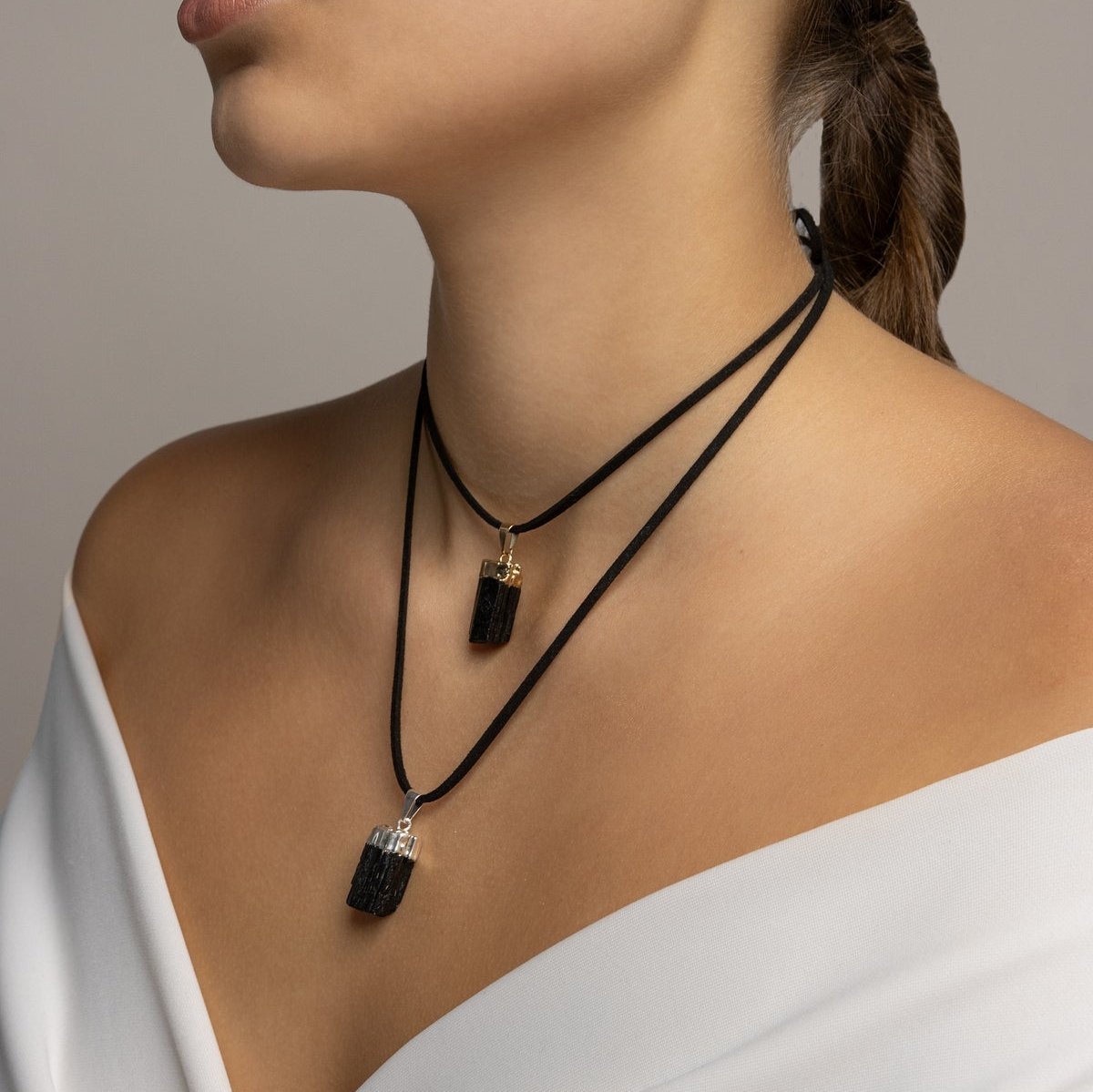 Schwarzer Turmalin Amulett mittel