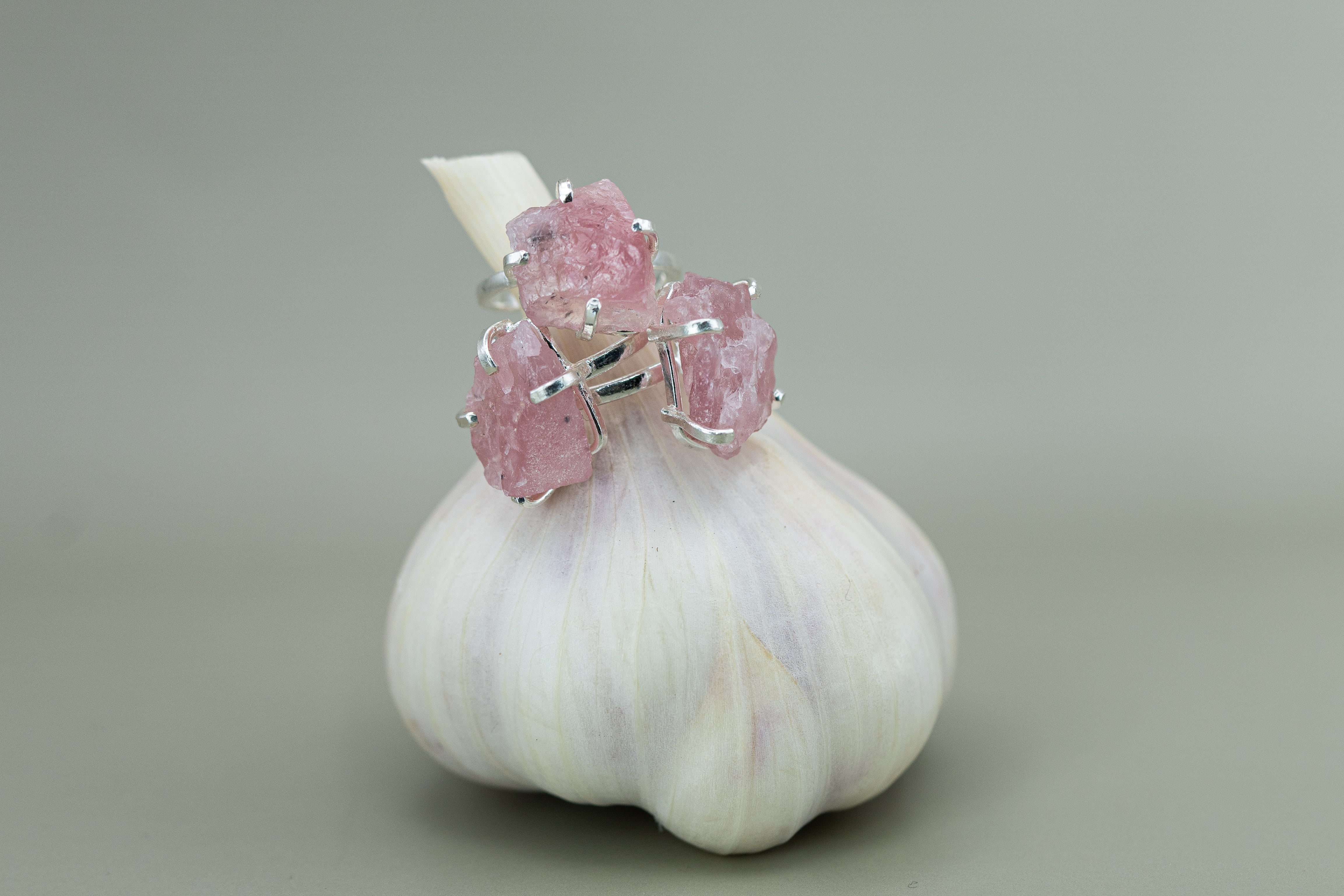 Erdbeer Quarz Ring – 18K Vergoldete oder Versilberte Fassung, Nickel Frei