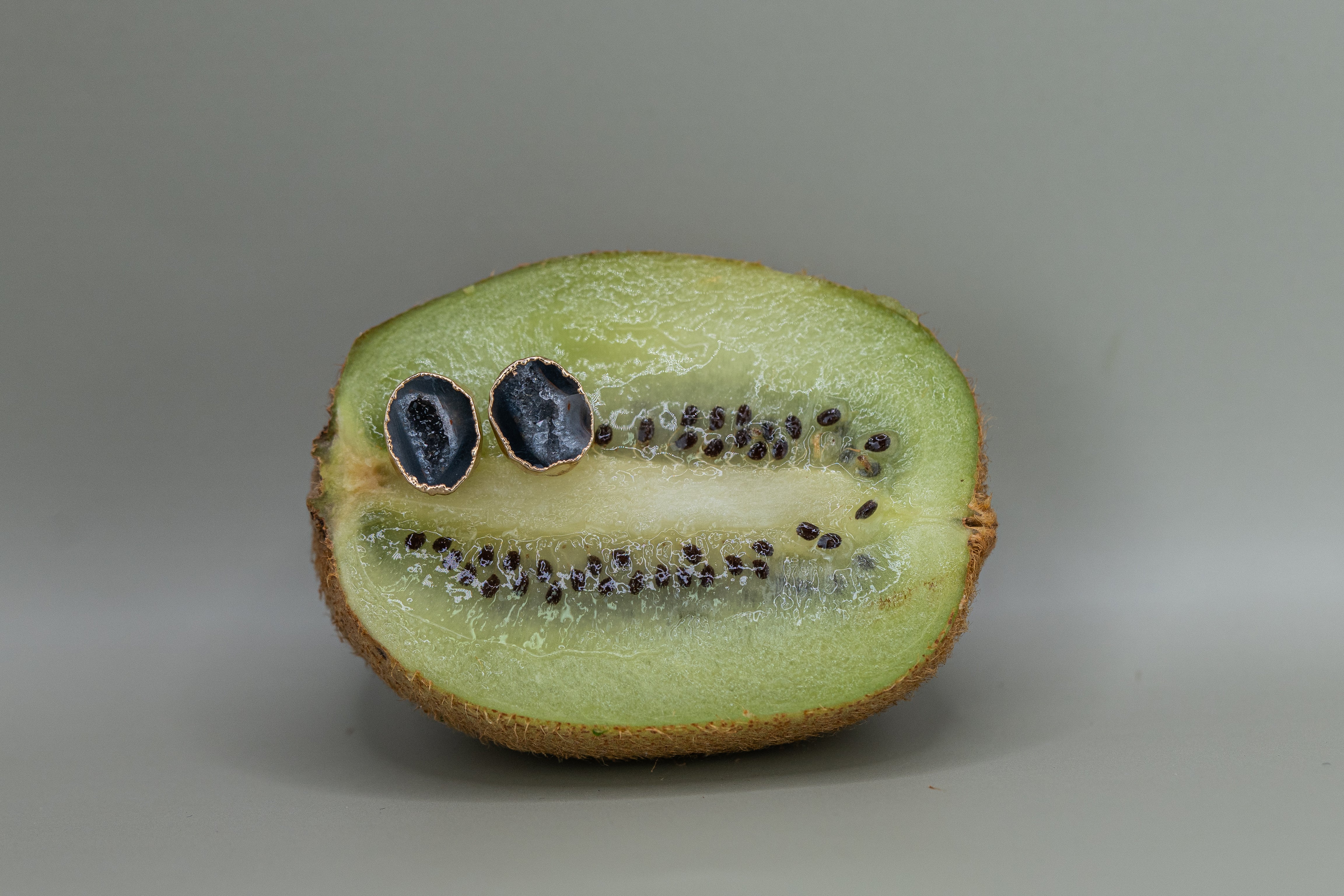 Geode Ohrstecker – 18K Vergoldet oder Versilbert, Nickel Frei