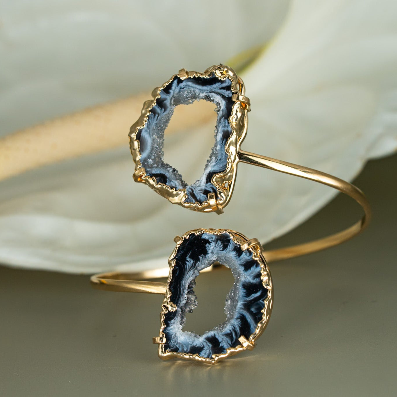 Agate Armreifen dual dunkel