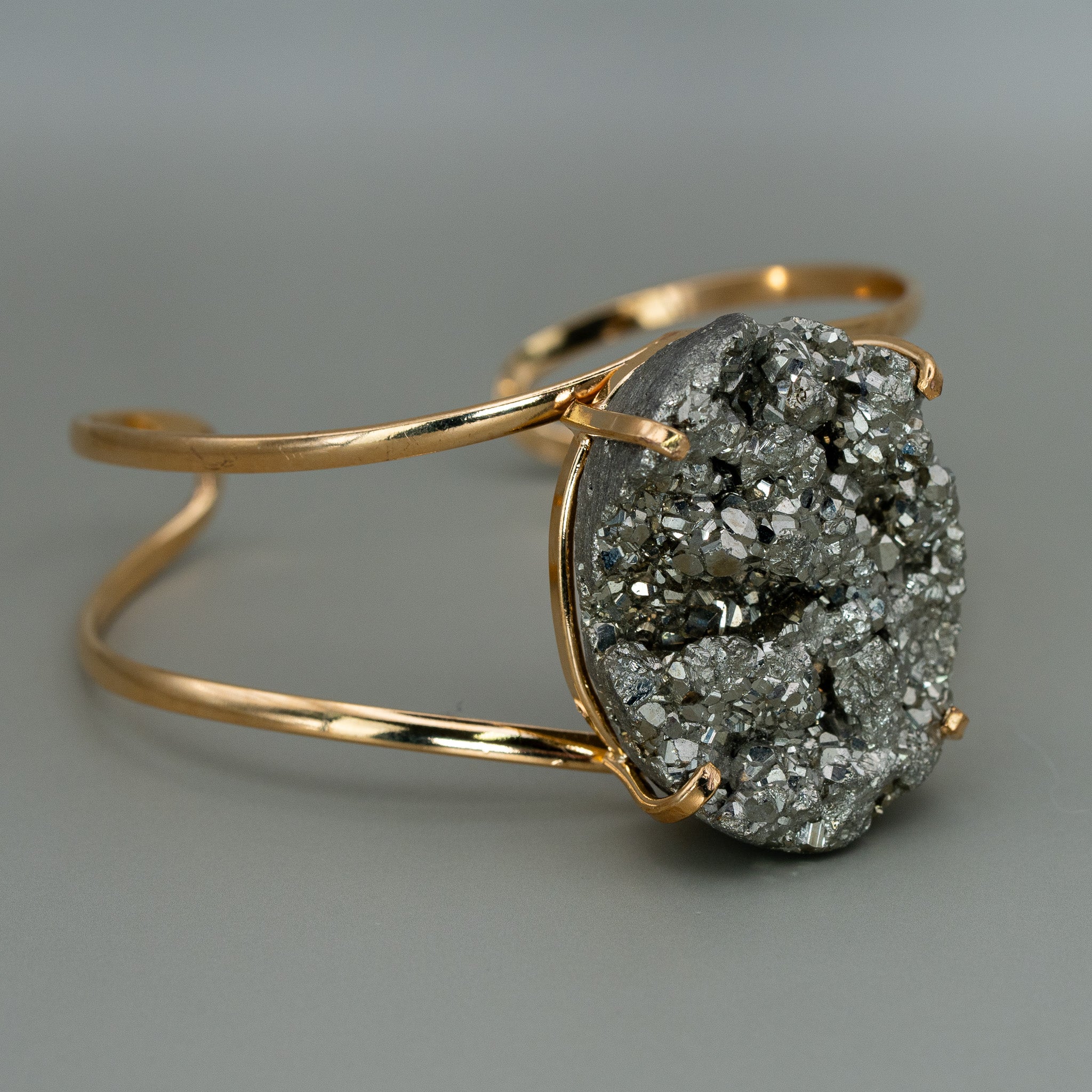 Pyrit Armband Oval Gold