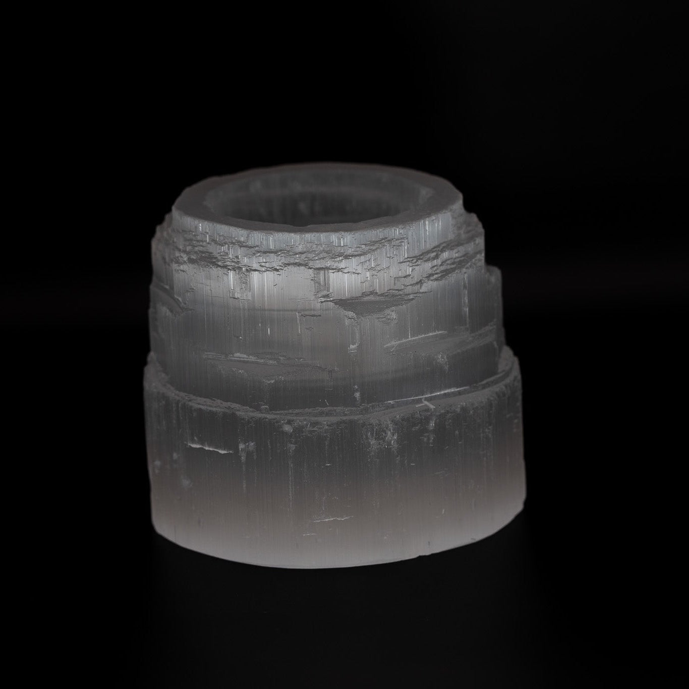 Selenit Teelichthalter – ca. 6 cm hoch