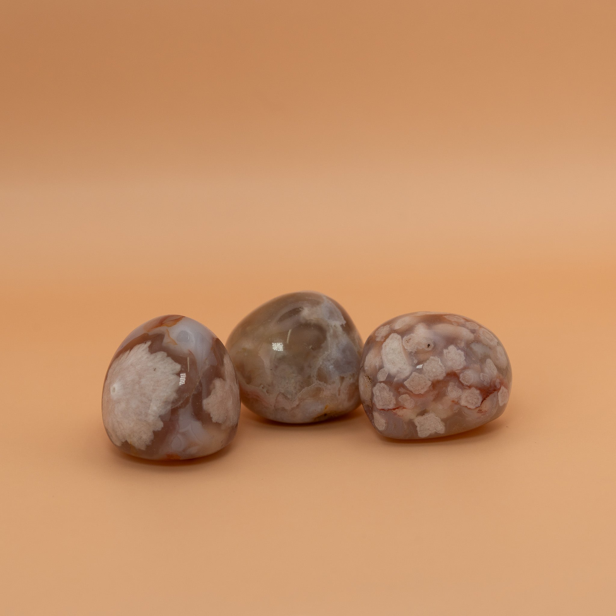 Kirschblütenachat Trommelstein – ca. 1,5x3 cm