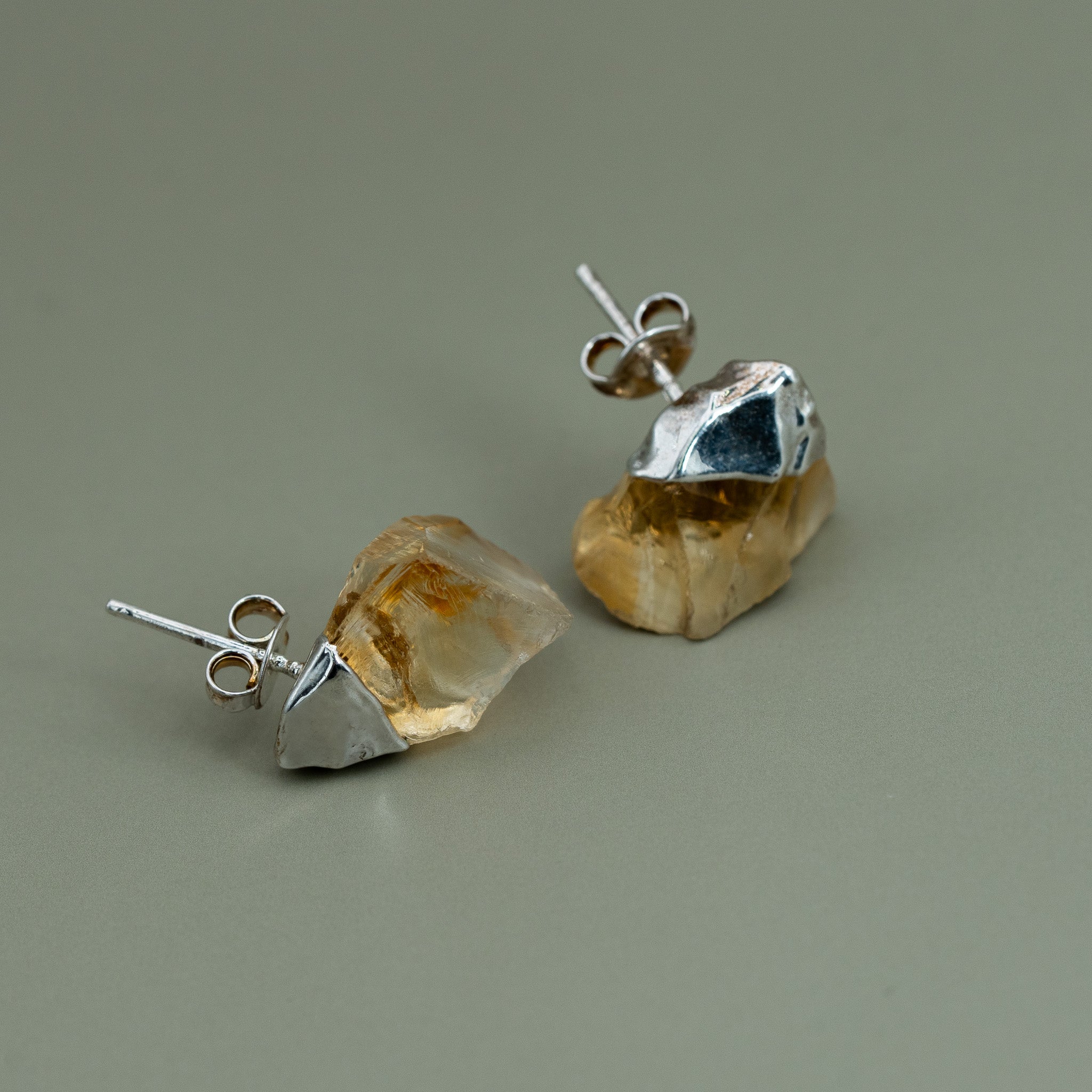 Citrin Ohrringe – 18K Vergoldet oder Versilbert, Nickel Frei