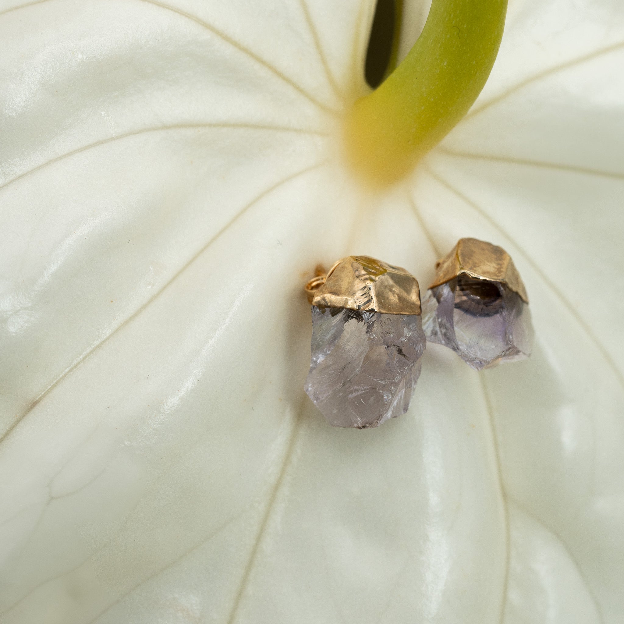 Amethyst Ohrringe – 18K Vergoldet oder Versilbert, Nickel Frei