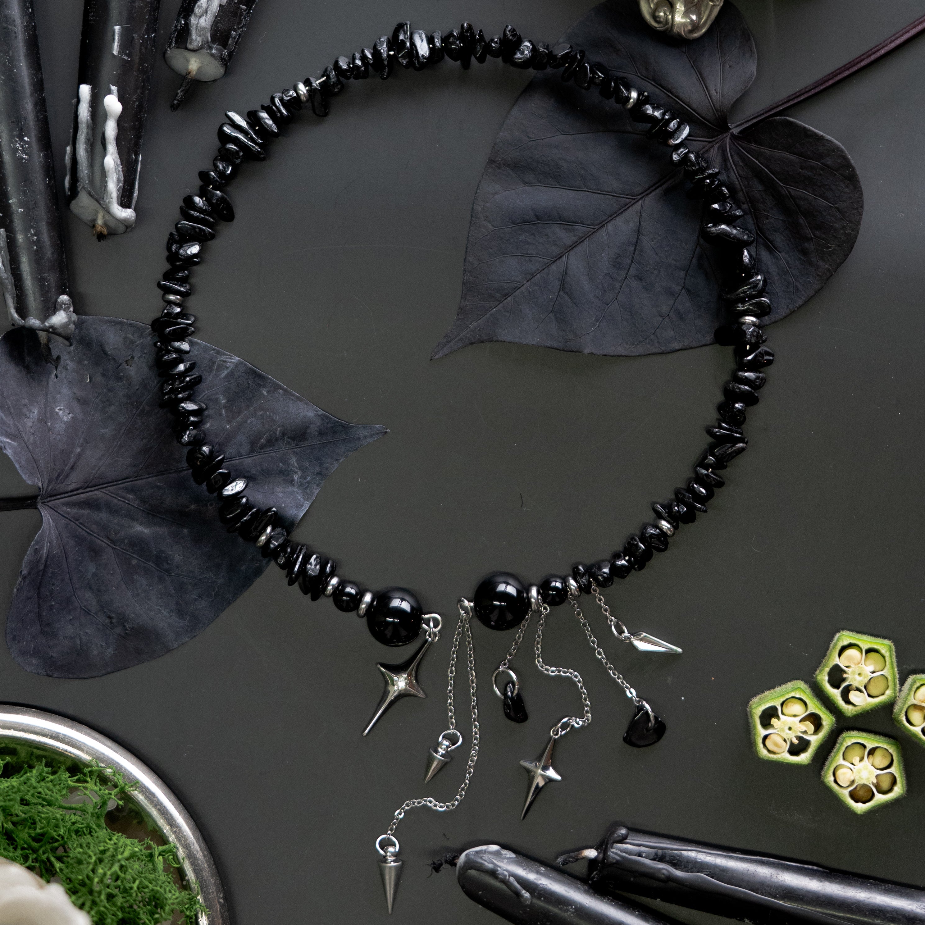 KELPTON × Schwarzer Tourmaline & Onyx Collier